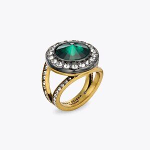 Kurt Geiger London Small Octavia Ring Green Sz9